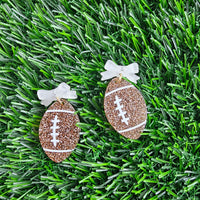 Bow Football Earrings