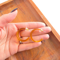 Tara Hoops - Light Amber