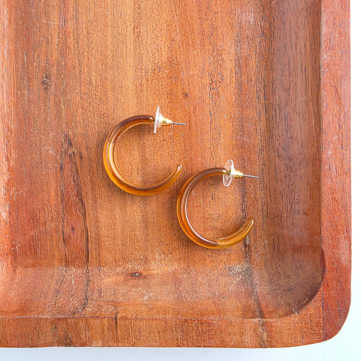 Tara Hoops - Light Amber