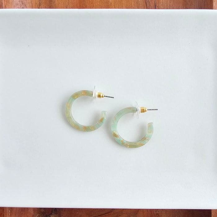Cam Mini Hoops - Champagne Mint