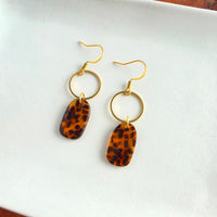 Emma Earrings - Amber Dot