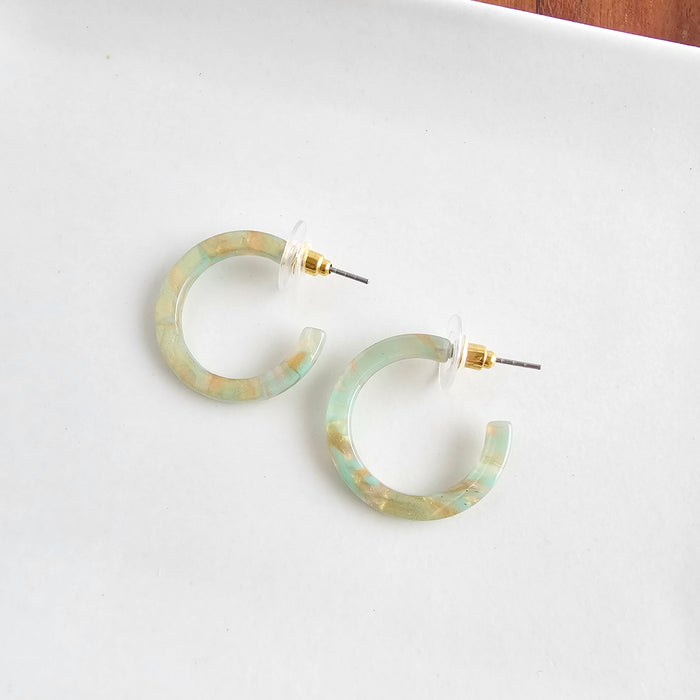 Cam Mini Hoops - Champagne Mint