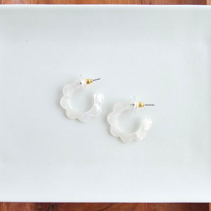 Flora Mini Hoops - Opalite