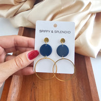 Sadie Earrings - Navy