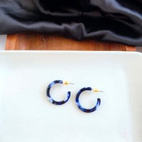 Cam Mini Hoops - Midnight Marble