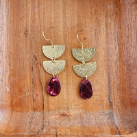Aria Earrings - Maroon
