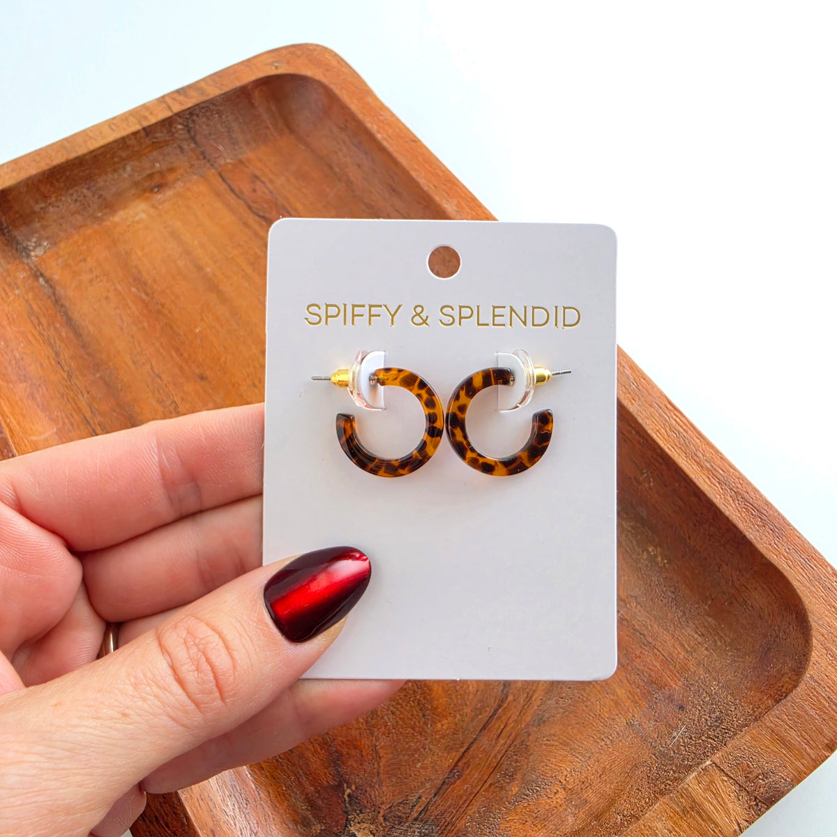Micro Hoops - Amber Dot