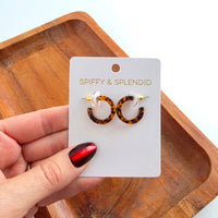 Micro Hoops - Amber Dot
