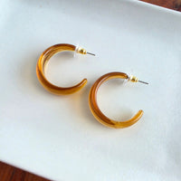 Tara Hoops - Light Amber