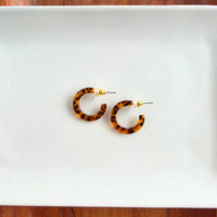 Micro Hoops - Amber Dot