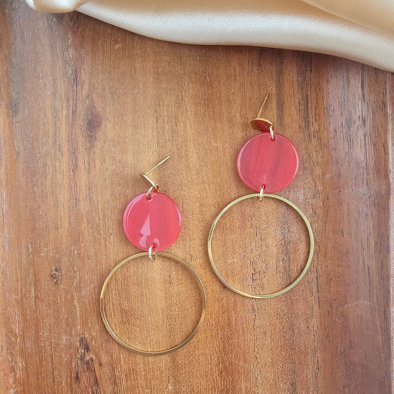 Sadie Earrings - Ruby Red
