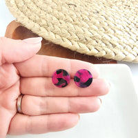 Sophie Studs - Fuchsia Tortoise