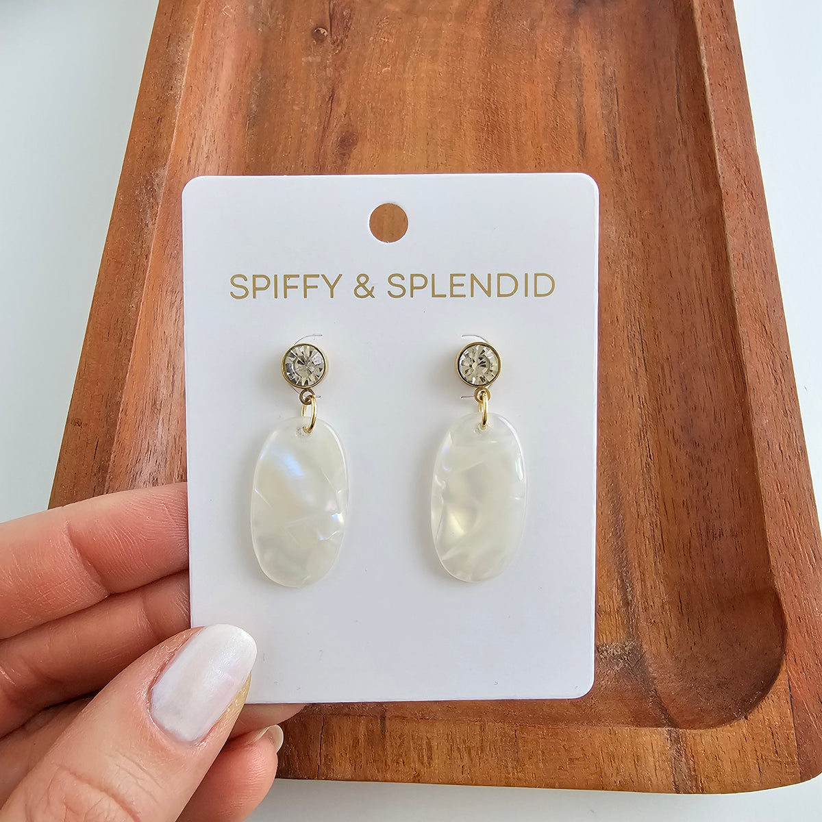 Lucy Earrings - Opalite