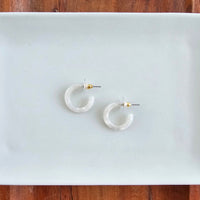 Micro Cam Mini Hoops - Cream