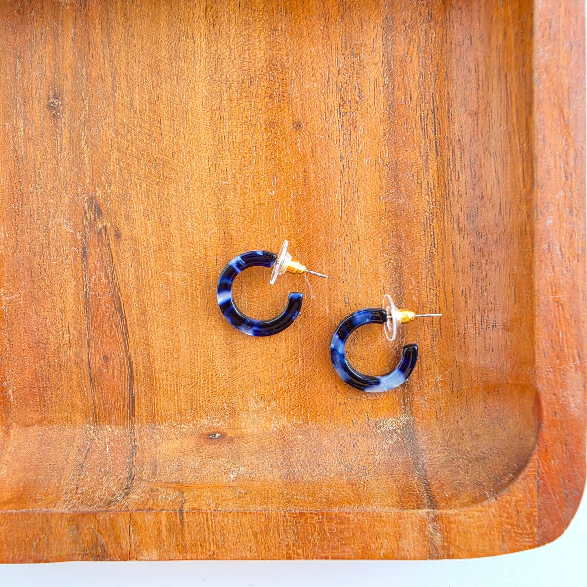 Micro Hoops - Midnight Marble