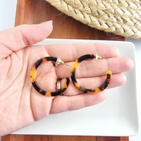 Camy Hoops - Tortoise