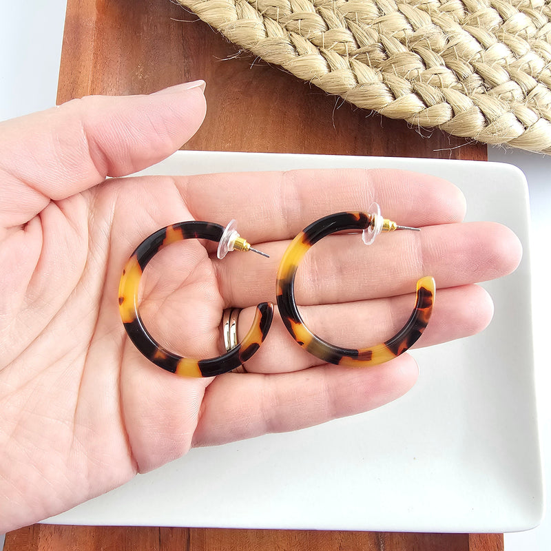 Camy Hoops - Tortoise
