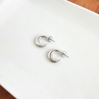 Luxe Selena Hoops - Mini - Silver