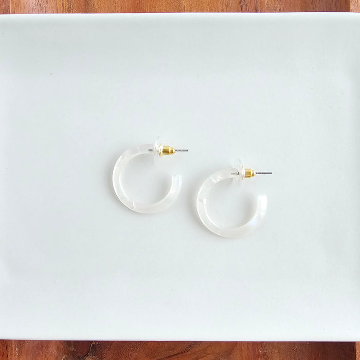 Cam Mini Hoops - Opalite