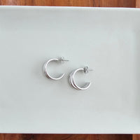 Luxe Treya Hoops - Silver
