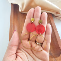Sadie Earrings - Ruby Red
