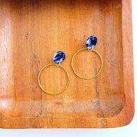 Amelia Earrings - Midnight Marble