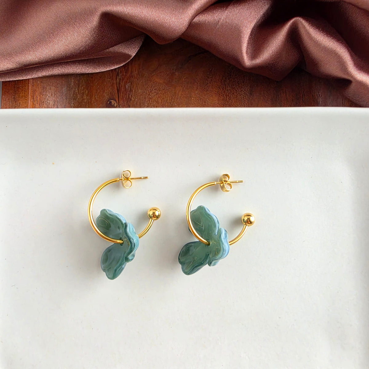 Magnolia Hoops - Alpine Green