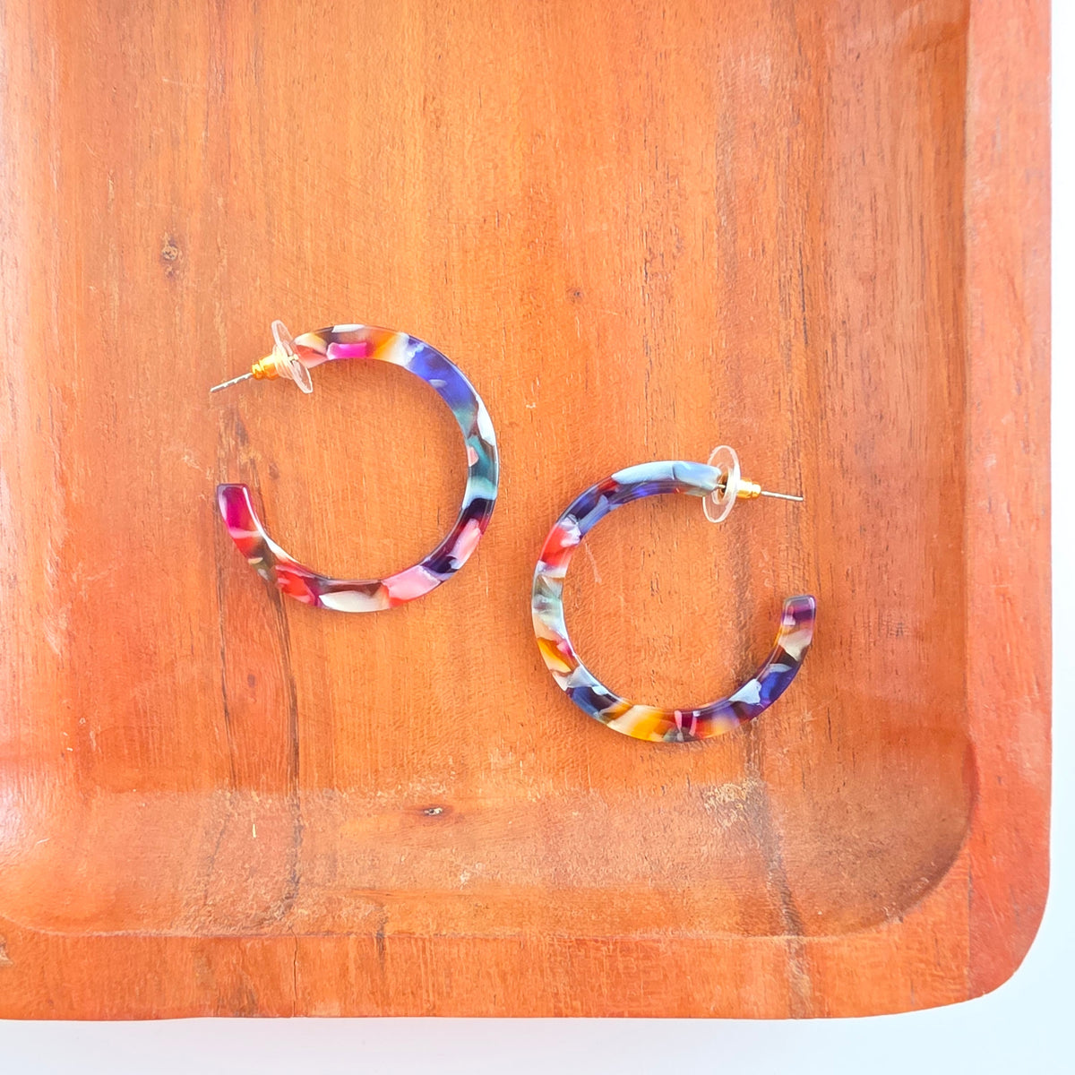 Camy Hoops - Jewel Stained Glass