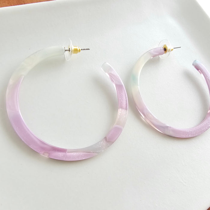 Cameron Hoops - Lilac Quartz