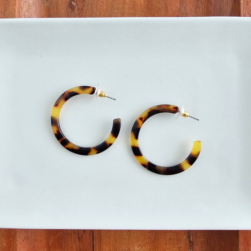 Camy Hoops - Tortoise
