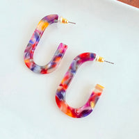 Jenna Hoops - Jewel Stained Glass