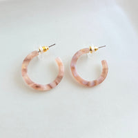Cam Mini Hoops - Shimmering Taupe