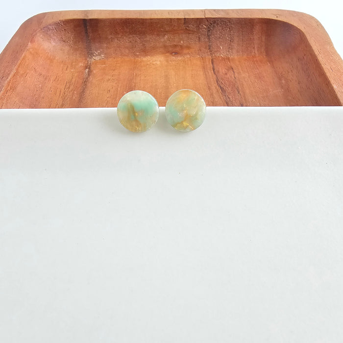 Gia Studs - Champagne Mint