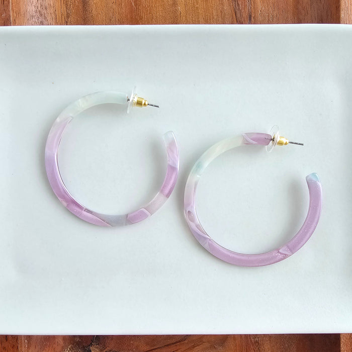 Cameron Hoops - Lilac Quartz