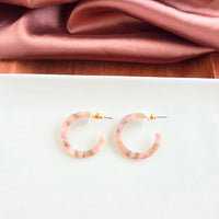 Cam Mini Hoops - Shimmering Taupe