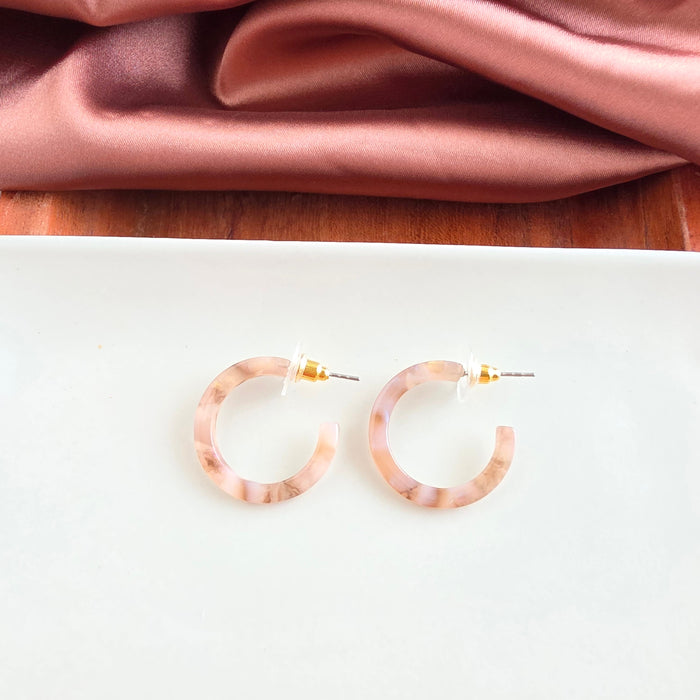 Cam Mini Hoops - Shimmering Taupe