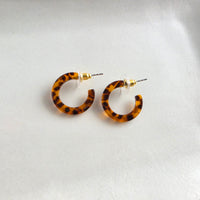 Micro Hoops - Amber Dot