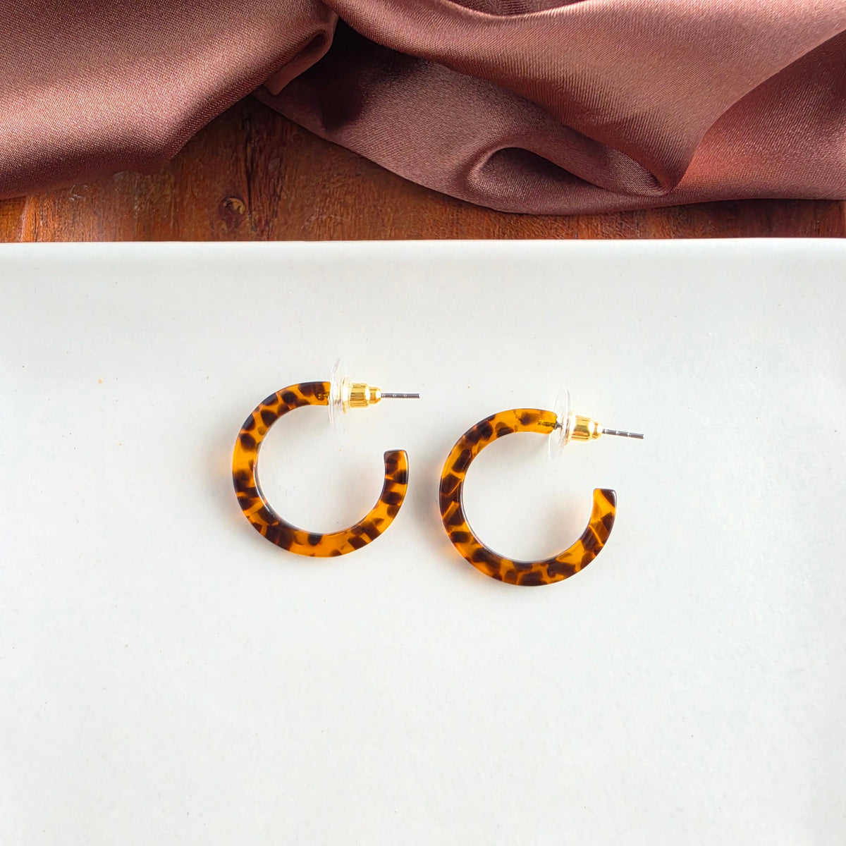 Cam Mini Hoops - Amber Dot