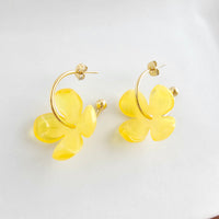 Primrose Hoops - Lemon Yellow