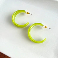 Tara Hoops - Olive Green