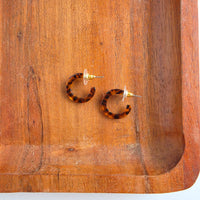 Micro Hoops - Amber Dot