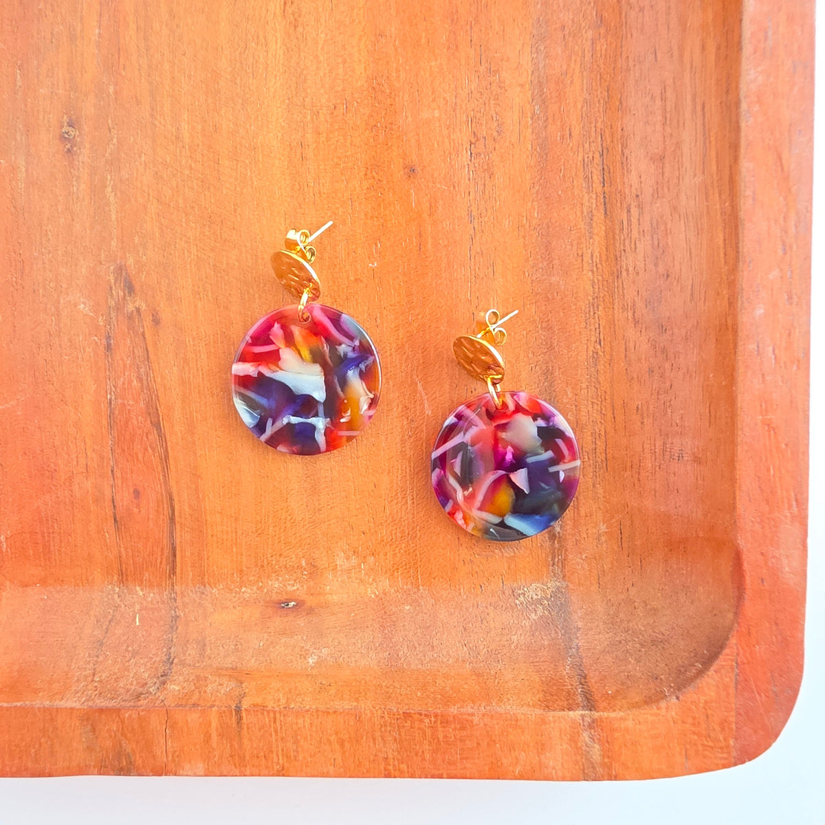 Addy Earrings - Jewel Stained Glass