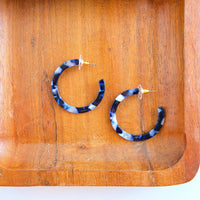 Camy Hoops - Midnight Marble