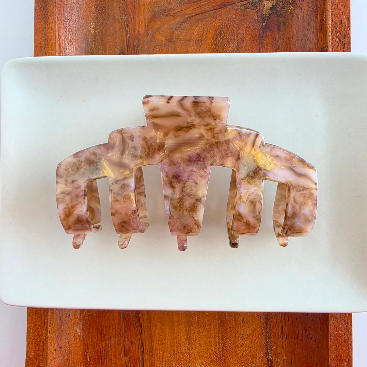 Catherine Hair Claw - Shimmering Taupe