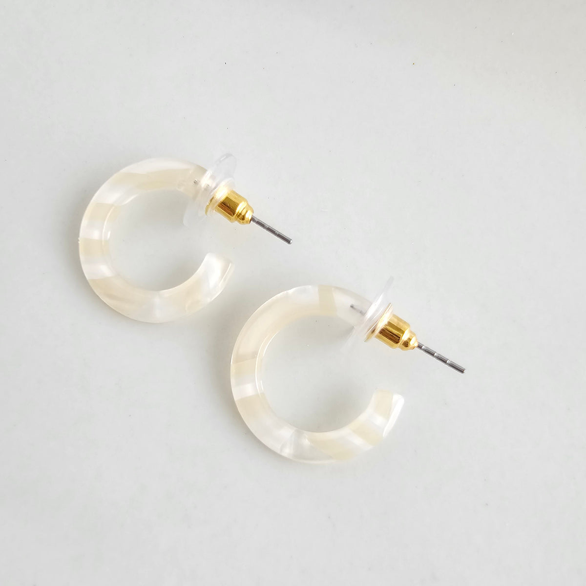 Micro Cam Mini Hoops - Ivory