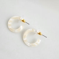Micro Cam Mini Hoops - Ivory