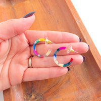 Cam Mini Hoops - Moody Mosaic