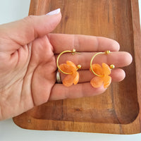 Primrose Hoops - Tangerine Orange