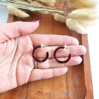 Cam Mini Hoops - Maroon