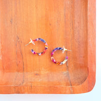 Cam Mini Hoops - Jewel Stained Glass